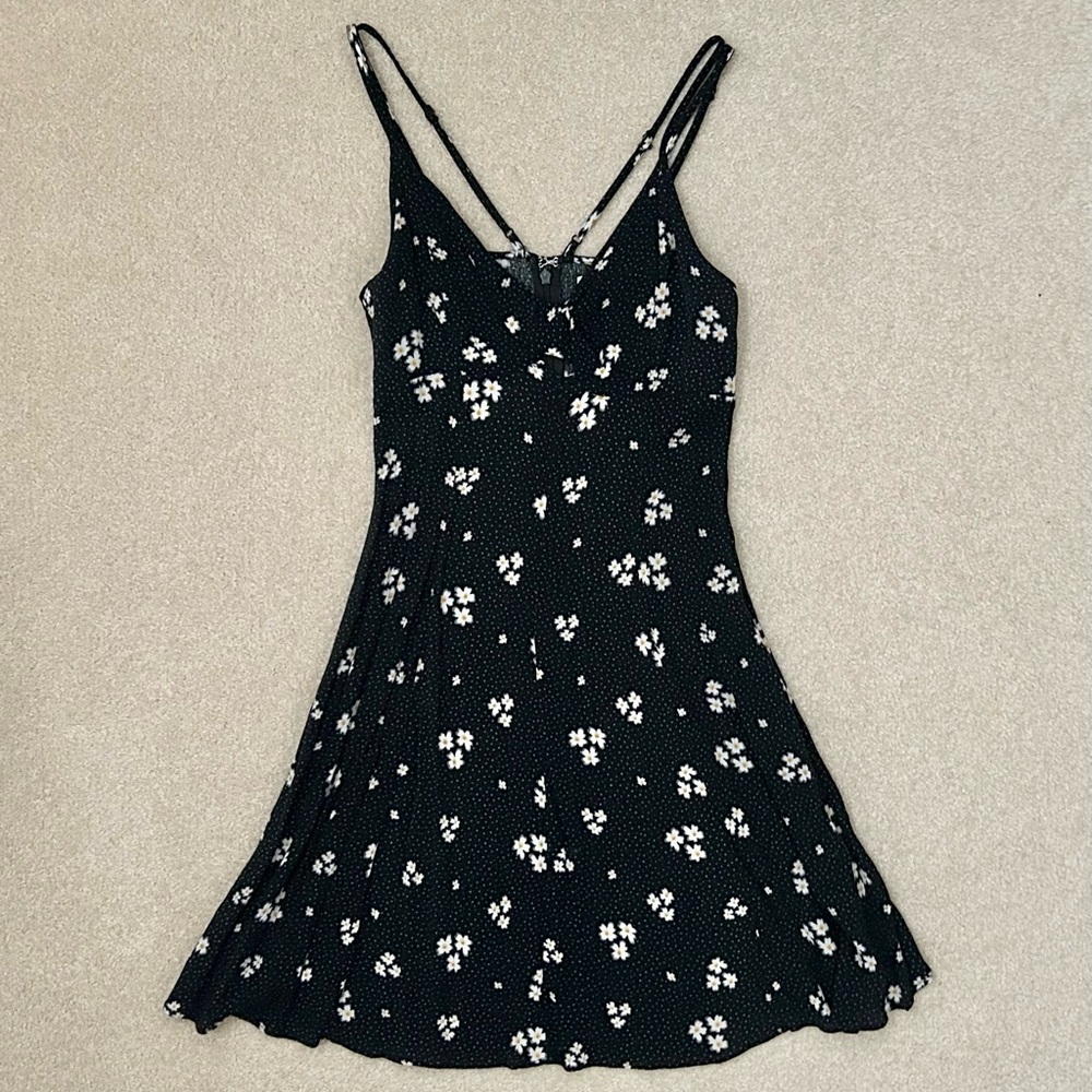 American Eagle Outfitters Black and White Mini Sundress